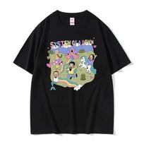 2026 Vintage System of A Down Tshirt Unisex Cotton High Quality Short Sleeve Tshirt Male Rock Music Band Cartoon Graphic T Shirts 2XL