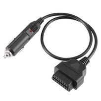 12V OBDII OBD2 Power Supply Cable Car Cigarette Lighter to 16Pin OBD2 Female Connector Cable Adapter Car Emergency Accessories juoda