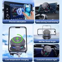 Vacuum Magnetic Suction Cup Mobile Phone Car Holder 3 Levels Adjustable Temperature Drop Rotatable for Car Center Console China Mainland