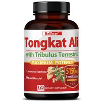 Tongkat Ali 400 mg maisto papildas, su juodųjų pipirų milteliais, 120 kapsulių buteliuke 120 Capsules