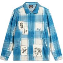 Li Ning Basketball Collection Shirt Men's Gravel Gray Water Shadow Blue Feather Crown Basket Plaid ASHU451-1 2XL