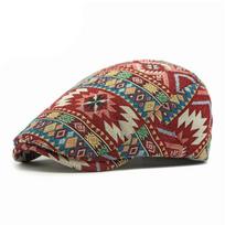 Bohemian Ethnic Style Berets Hat Painter Newsboy Flat Cap Casual Retro Newsboy Caps  Men Women