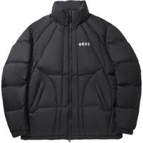 Li Ning Down Jackets Men's Caviar Black Stand Collar Moderate AYMV475-3 XL