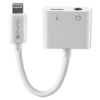 Kabel 4Smarts Audio Ładowanie Splitter Lightning Do Lightning + 3.5Mm Aux Biały