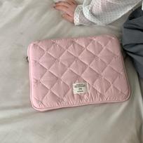 Shockproof Tablet Sleeve Case Cute Laptop Bag Lightweight Bow Laptop Sleeve  Travel rožinė