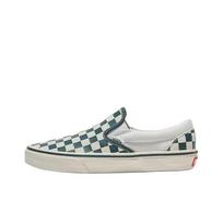 Vans Classic Slip-On Checkerboard - Green True White Unisex Sneakers VN000BVZBGN 42.5 white