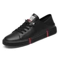FashionMen's Luxury Casual Shoes Classic Genuine Leather Male Footwear Black Shoes Men Walking Flats Handmade Brand Sneakers 36