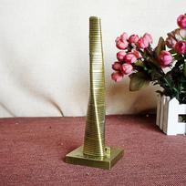 Šanchajaus bokšto metalinis modelio ornamentas – lydinio amatas, namų dekoras, dovana See Picture