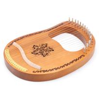 16 stygų nešiojama maža raudonmedžio Okoman medžio arfa pradedantiesiems muzikos instrumentas HP?16