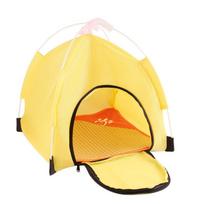 Pet Dog Tent Nest Indoor Removable Washable Dog Breathable Tent House Outdoor Folding Pet Nest geltona