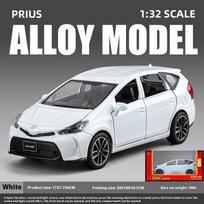1/32 Scale TOYOTA PRIUS Alloy Car Toy Diecast Model Sound & Light Pull Back Toy Car Center Console Decorative Ornaments Gift for Kid balta