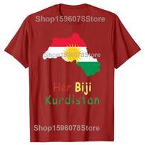 Juokingi Kurdistano Kurdų Grafiniai Marškinėliai Vyrams Moterims Grynos Medvilnės Juokingi Humoro Gatvės Stiliaus Marškinėliai Trumpomis Rankovėmis Unisex Drabužiai 4XL red
