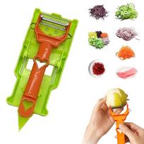 1pc Pelador Heavy Duty Manual Food Processor Peeler, Heavy Duty Plastic ,Sharp Blade, 2 in 1 Vegetable/Fruit Slicer and Peeler 2 In 1 Peeler