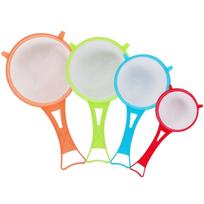 4 maži plastikiniai tinklelio šaukštai, filtrai, maisto sieteliai, virtuvės krepšeliai One Size balta
