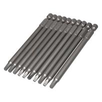 10PCS 100mm SQ2 Screwdriver Bits Set Square Driver Bit S2 Steel 1/4  Hex Shank Magnetic S2 High Hardness Steel