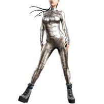 [You're My Secret] Adult Women Men Steampunk Armor Printed Zentai Bodysuit Long Sleeve Jumpsuit Halloween Party Cosplay Costumes S