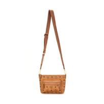 MCM Aren Visetos Lauro Lapo Sagtis Nuimamas Reguliuojamas Peties Dirželis Dengtas Drobės Ir Odos Mažas Crossbody Krepšys MMRFSTA05CO001 Basic Set (Bag+Dust Bag) brown
