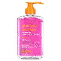 b.tan, Glow Your Own Way, skaidrus savaiminio įdegio gelis, tamsiausias, 473 ml (16 fl uncijos)
