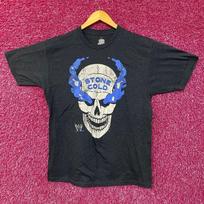 WWE Stone Cold Steve Austin Skull Graphic Design 100% Cotton T-shirt Mens Tees Top S
