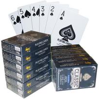 Golden Art Frosted Plastic Playing Cards - Bridge Size, Various Models & Colors Available 6939 Black