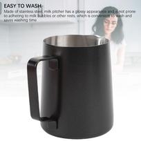 With Scale Milk Frothing Pitcher 304 Stainless Steel Latte Art Frothing Cup  Coffee Preparation 350ml Black