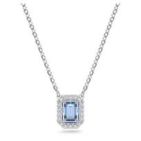 Swarovski Dancing Heart Una Octagonal Cut Zircon Necklace Women necklace Blue 5614926 Box (Random Color)