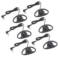 D Shape Earpiece Headset 3.5mm Single Side Earphone Hook Earbud for Tour Guide System 6pcs 6pcs