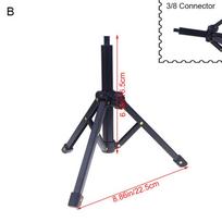 1/4″ 3/8″ Portable Microphone Stand Desktop Tripod Table Stand Adjustable Mic Clip Holder Bracket Lightweight Bracket as the picture