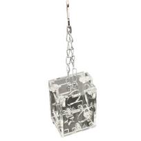 Parrot Bird Cage Feeder Hanging Forage Toys Pet Treat Hunt Macaw Cockatoo Budgie skaidri