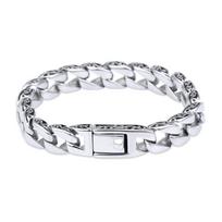 Punk Rock Viking Cuban Curb Bracelet Wrist Men Retro Hiphop Stainless Steel Charm Chain Male Dragon Bracelets Bangle Jewelry 18cm