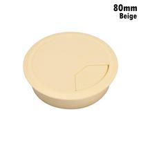 PC Computer Desk Round Wire Tidy Grommet 60/80mm Desk Table Plastic Cable Hole Cover Organizer 60mm smėlis
