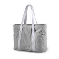 Large Capacity Tote Bag Multipurpose Work Laptop Organizer Gym Yoga Travel Shoulder Bag 39 15.5 31 cm) pilka spalva