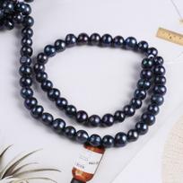 1String, Black Natural Freshwater Pearls, 7-8mm, Handmade Near Round Pearl Beads for Jewelry Making DIY, Cheapest Items Available 36cm 1String/7-8mm-36cm juoda