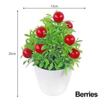 Gift Fake greenery Home Decoration Artificial Plants Bonsai Orange Berries Fruit Tree potted Pomegranate Gift Chili