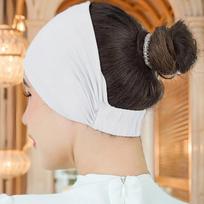 1Pc Half-Head Elastic Headband Fashionable And Versatile Suitable For Sports Lightweight And Fits Snugly Like A Hair Cap Solid Color Pleated Elastic balta