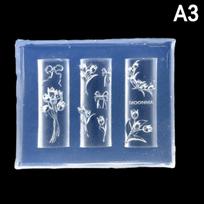 NEW Flowers Rose Tulip Nail Silicone Relief Nail Art Mold Nail Salon Manicure Tool DIY Nail Decoration Accessories