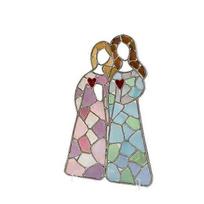 Mother & Child Stained Glass Suncatcher, Heartwarming Mom & Child Window Hanging for Mother's Day Gift 1pcs