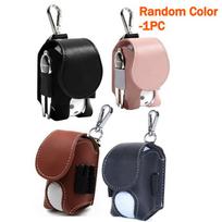 Portable Leather Golf Pouch with Belt Clip, Divot Tool, Bamboo Tees & Balls, Golf Ball Bag, Ideal Father's Day Gift for Golfers 1PC