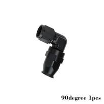 AN10 PTFE Fuel Hose Fitting Adapter Oil cooler Fuel Pipe Line Forged Type Swivel Hose End Fitting 45°Degree 90°Degree Black 10AN AN10  90Degree 1pcs