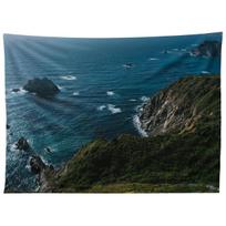 BIG SUR CALIFORNIA X tapestry 75x100 juoda