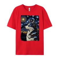 Husky Starry Night Sports T Shirt Unisex Unisexs Shirts Group Graphic T Shirts Women Tshirt S