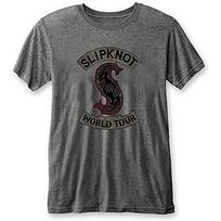 Slipknot 'World Tour' (Grey) Burnout T-Shirt (Medium) S