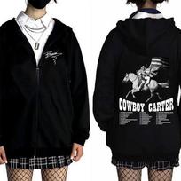 Beyonce Cowboy Carter Tour Zipper Hoodie Men Women Fashion Vintage Oversized Hoodies Unisex Jacket Coat S