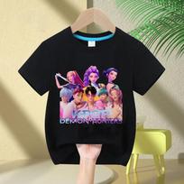Kpop Demonų Medžiotojai Vaikų Drabužiai Marškinėliai Trumpomis Rankovėmis Miela Kpop Demonų Medžiotojai Tigras Harajuku Marškinėliai Berniukams Mergaitėms 110