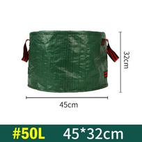 Large Capacity Garden Leaf Bag Branches And Fallen Leaves Collection Bag Dark Green Pp Woven Reusable Plant Garbage Bag Supplies