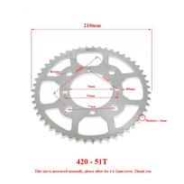 420 51T 57T 60T Rear Sprocket 76mm Chain Disc For Motorcycle Honda ATV Quad Mini Dirt Pit Bike Buggy Go Kart Accessories