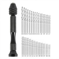 49Pcs Precision Pin Vise Hobby Drill with Model Twist Hand Drill Bits Set High Speed Hole Opening DIY Drilling Tool Dropshipping