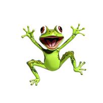 1Pc Green Frog Jump Funny Car Sticker For Laptop Water Bottle Phone Car Truck Van Motorcycle Vehicle Paint Window