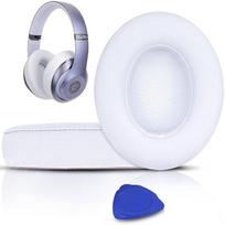 Minkštos ausų pagalvėlės, pakeičiamos, iš baltyminės odos, ausinių putų pagalvėlės, skirtos Beats Studio 2.0/3.0 white-Monochrome