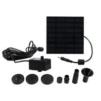 Solar Powered Fountain Pump Kit for Outdoor Garden Ponds Birdbaths Water Circulation with Square Solar Panel and Multiple Nozzle Heads One Size juoda